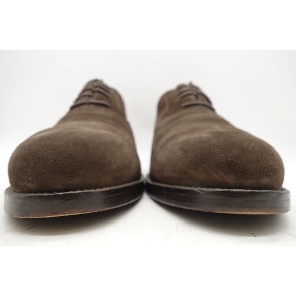 Polo Ralph Lauren Italy Brown Suede Lace Up Cap Toe Oxfords Shoes Men's 11 D - Picture 8 of 11